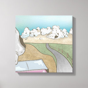 Castle backe bouldering Nya Zeeland Canvastryck