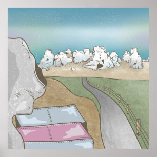 Castle backe bouldering Nya Zeeland Poster