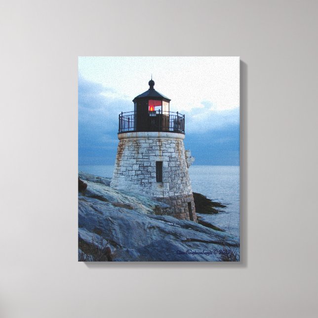 Castle Backe fyr- Newport, RI canvas (Framsida)
