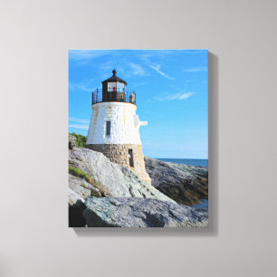 Castle Backe fyr, Rhode island Canvastryck