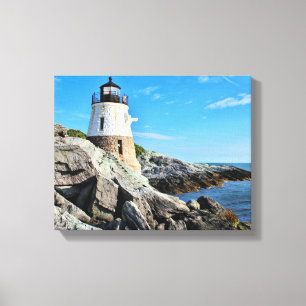 Castle Backe fyr, Rhode island Canvastryck