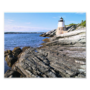 Castle Backe fyr, Rhode island Fototryck