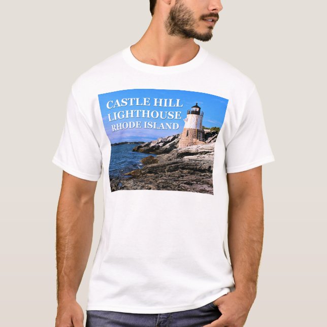 Castle Backe fyr, Rhode island Tee Shirt (Framsida)
