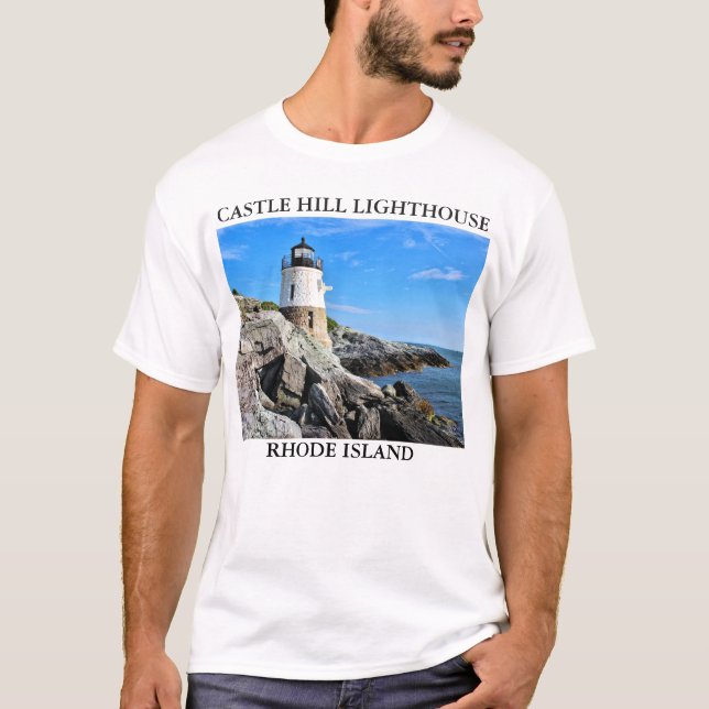 Castle Backe fyr, Rhode island Tee Shirt (Framsida)