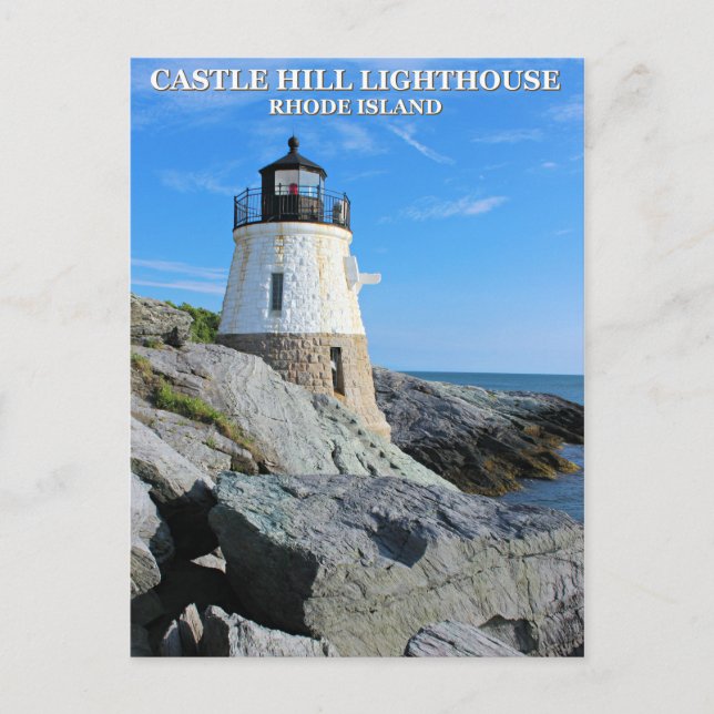 Castle Backe fyr, Rhode island Vykort (Framsida)