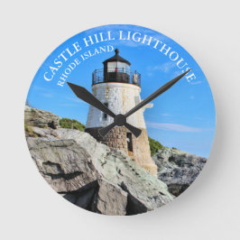 Castle Backe Lighthouse Rhode island RI Wall Clock Rund Klocka