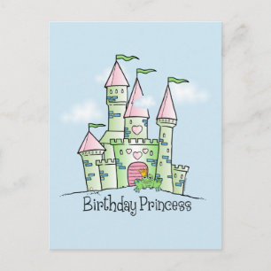 Castle Birthday Princess Vykort