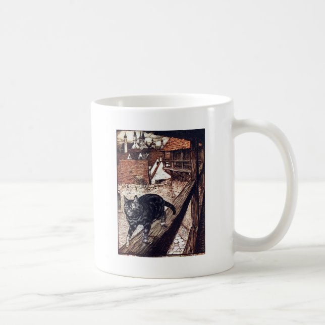 Castle Cat Rackham Illustration Kaffemugg (Höger)