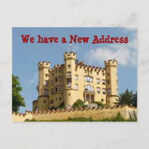 Castle Change of Adress Vi Flyttat vykort