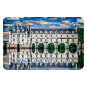 Castle (chateau) de Chenonceau. Frankrike. Magnet