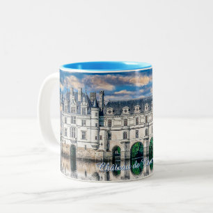 Castle (chateau) de Chenonceau. Frankrike. Två-Tonad Mugg