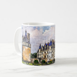 Castle Chenonceau. Frankrike. Kaffemugg