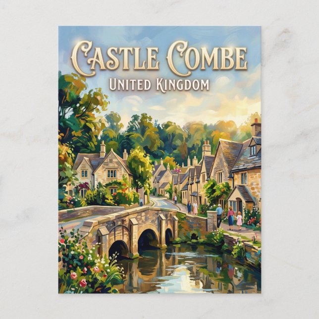 Castle Combe Storbritannien Vykort (Framsida)