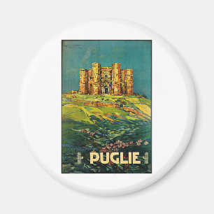 Castle del Monte Puglie Vintage resor Art Magnet