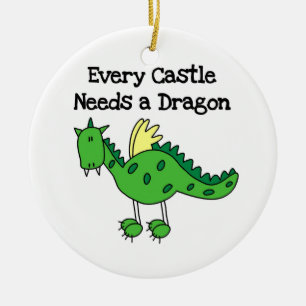 Castle Dragon Julgransprydnad Keramik