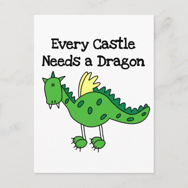 Castle Dragon Tshirts och Gifts Vykort (Framsida)