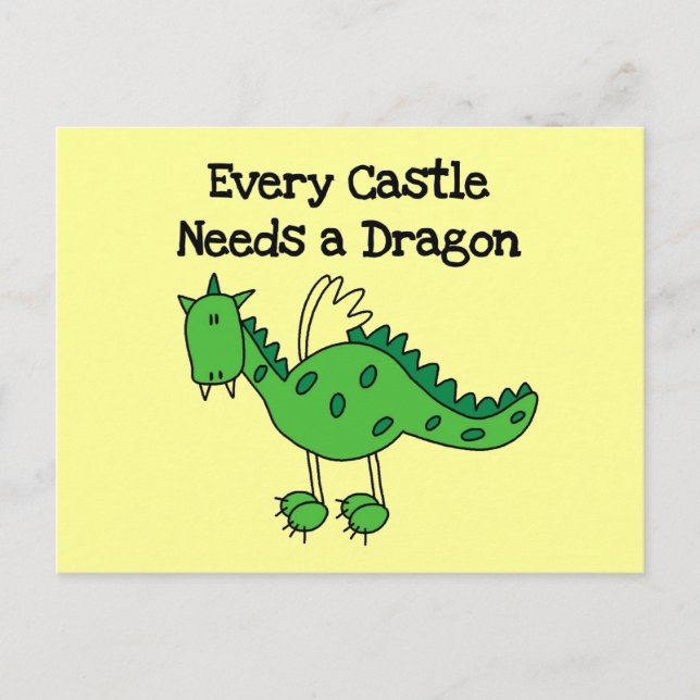 Castle Dragon Tshirts och Gifts Vykort (Framsida)