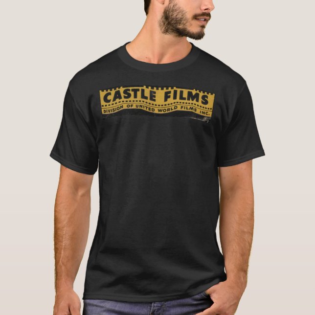 CASTLE FILMS Logo Yellow Classic T-Shirt (Framsida)