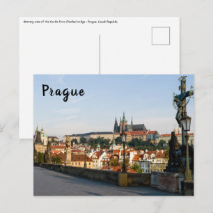 Castle från Charles bro i Prag Vykort