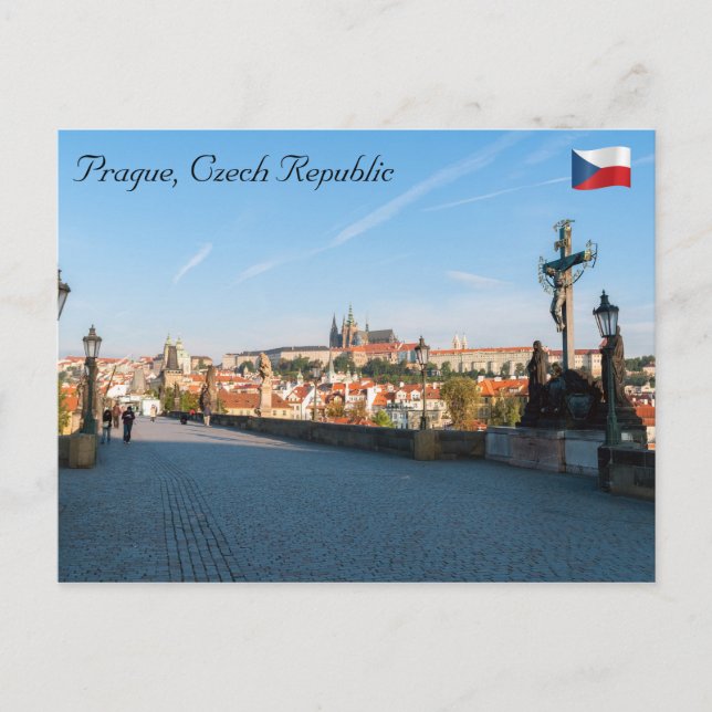 Castle från Charles bro i Prag Vykort (Framsida)