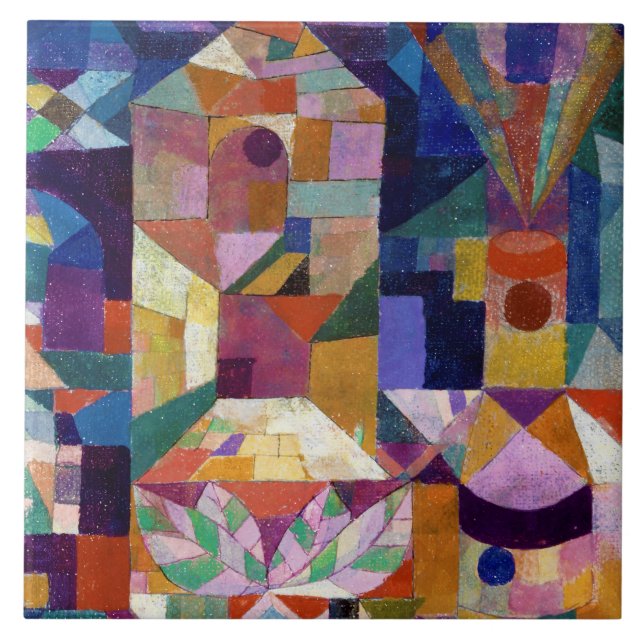 Castle Garden, Paul Klee Kakelplatta (Framsidan)