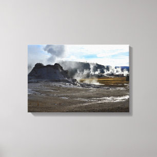 Castle Geyser och Upper Geyser Basin, Yellowstone Canvastryck