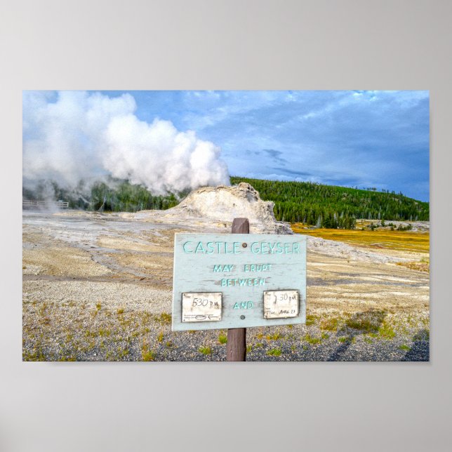 Castle Geyser, Yellowstone National Park, Wyoming Poster (Framsidan)