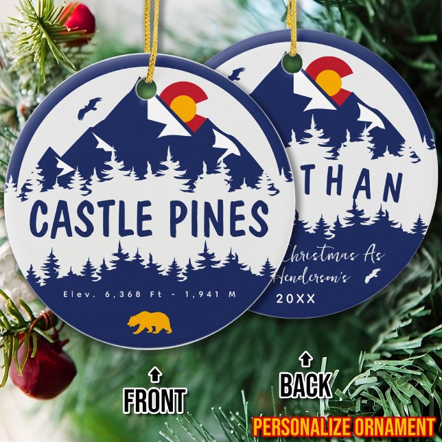 Castle Gräs Colorado Mountains Hiking Souvenir Julgransprydnad Keramik (Skapare uppladdad)