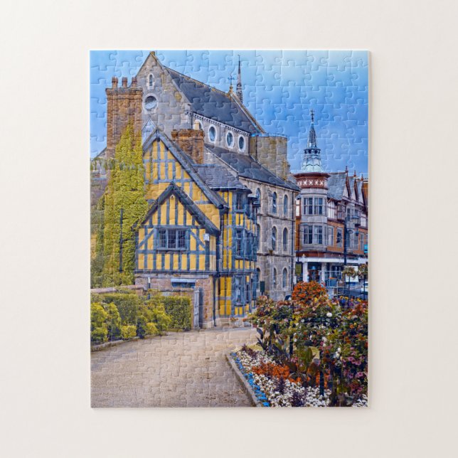 Castle Grind House Shrewsbury Jigszle Puzzle Pussel (Vertikal)