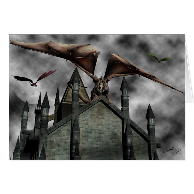 "Castle Guardians"-kort Hälsningskort (Framsidan Horizontal)