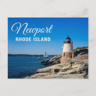 Castle Hill Lighthouse Newport Rhode Island RI Vykort