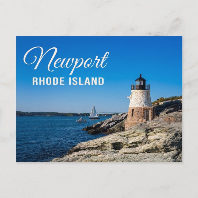 Castle Hill Lighthouse Newport Rhode Island RI   Vykort (Framsida)