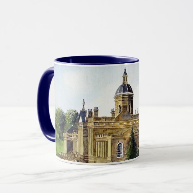 Castle Howard North Yorkshire Watercolor Painting Mugg (Framsida vänster)