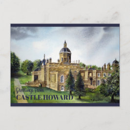 Castle Howard North Yorkshire Watercolor Painting Vykort