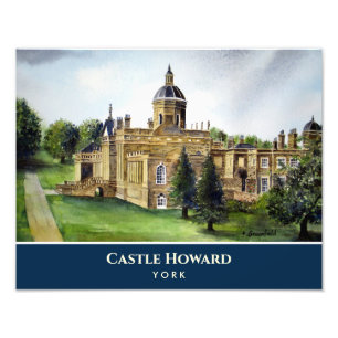 Castle Howard York England Watercolor Painting Fototryck