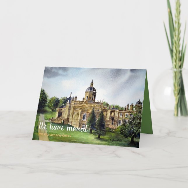 Castle Howard Yorkshire New Home Vi har Flyttat Meddelande (Framsida)