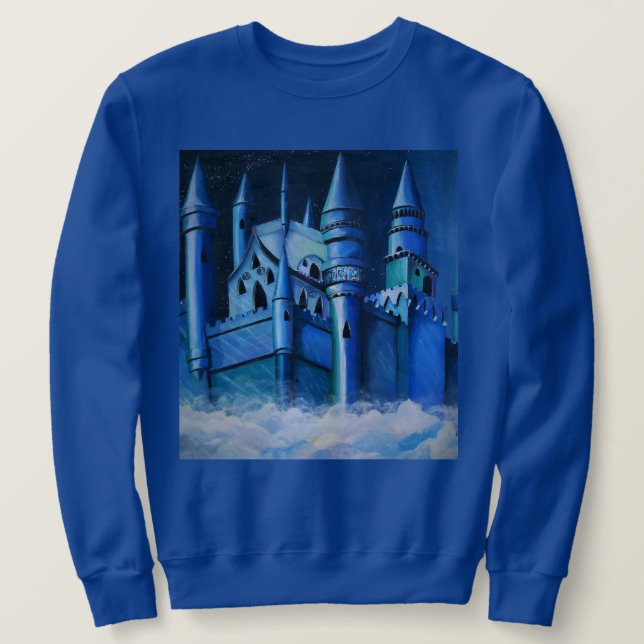 Castle i Himlar Lång Ärmad Tröja (Design framsida)
