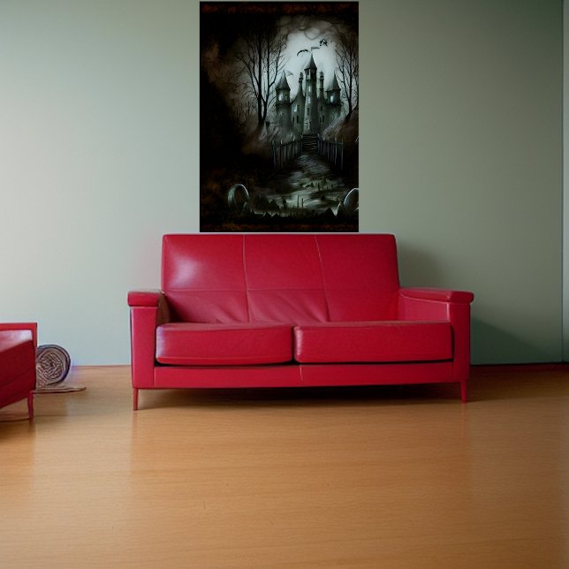 Castle i mörken | AI Art Poster (Skapare uppladdad)