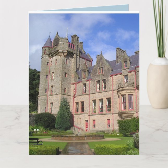 CASTLE IN BELFAST IRLAND BIRTHDAY Greeting Card Kort (Framsida)