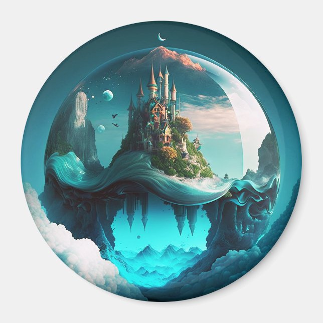 Castle in Crystal Boll Magnet (Framsidan)