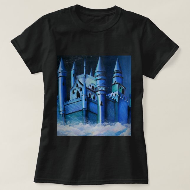 Castle in Himlar T-Shirt (Design framsida)