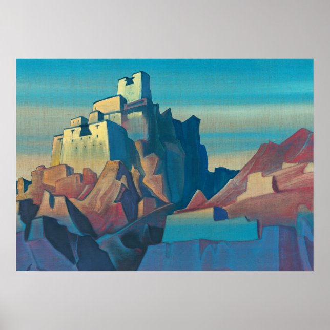 Castle in Ladakh av Nicholas Roerich Poster (Framsidan)