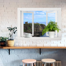 Castle in Scotland - Open Window View of Kusten