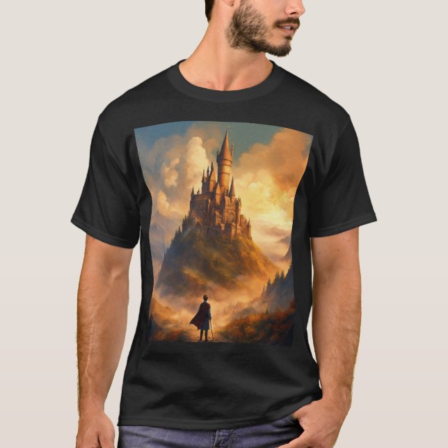 "Castle in the Clouds: Dreamscape Tee" T Shirt (Framsida)
