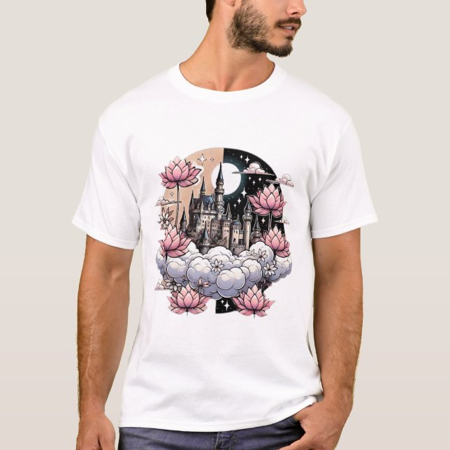 "Castle in the Clouds: Lotus Dreams" T Shirt (Framsida)