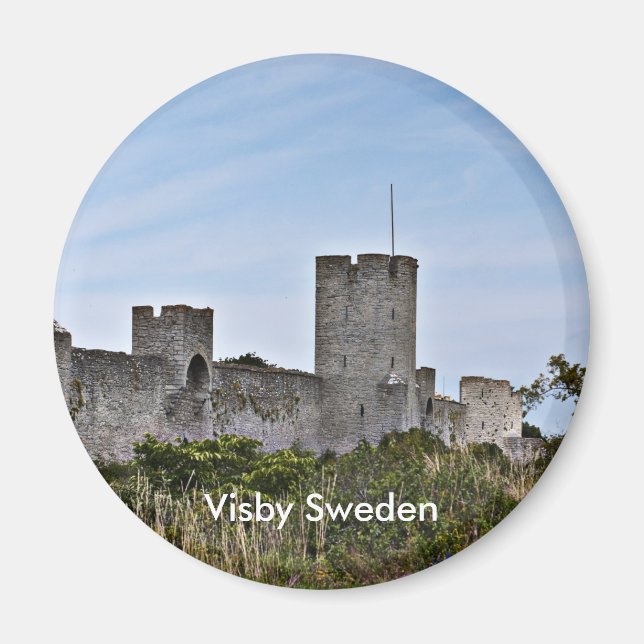 Castle in Visby, Visby Sverige Magnet (Framsidan)