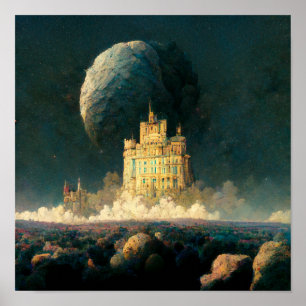 Castle Kant vid World Fantasy Sci-Fi Poster