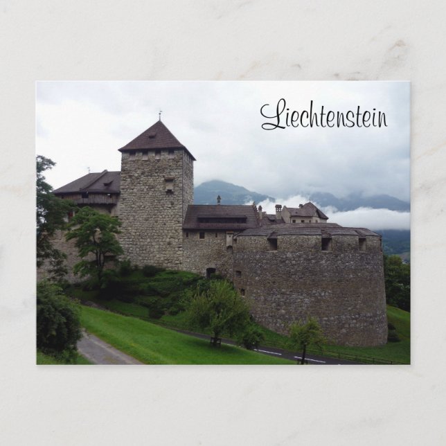 castle liLiechtenstein vaduz Vykort (Framsida)