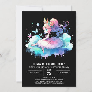 Castle Magic Princess Birthday Inbjudningar