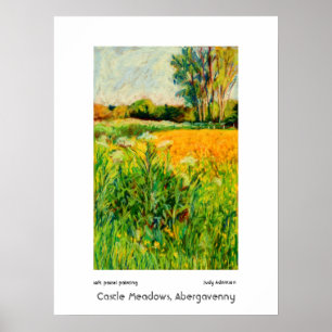 Castle Meadows, Abergavenny Print eller Poster